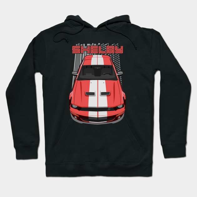 Mustang Shelby GT500 2007-2009-red Hoodie by V8social